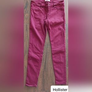 Skinny Cranberry Red Hollister Jeans Size 7 or 28W